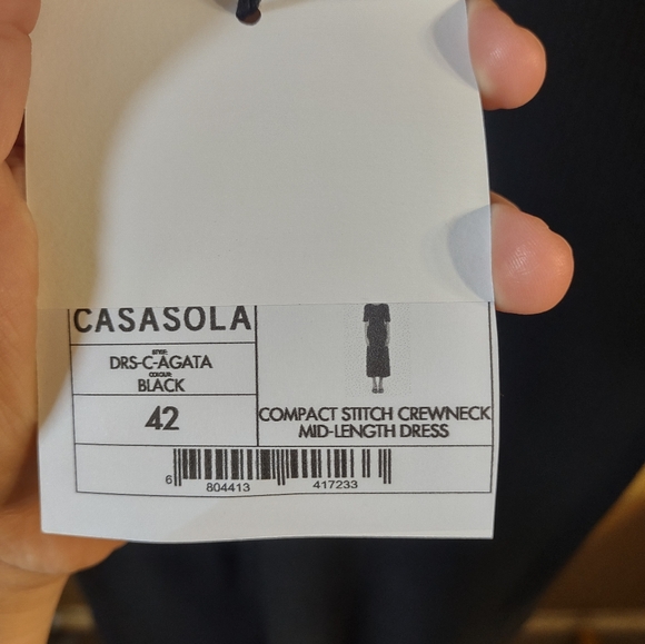 Casasola Classic Black A-Line Knit Dress NWT - Picture 11 of 11